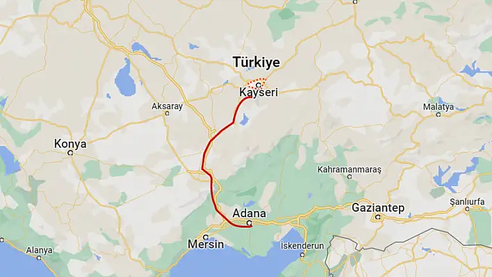 Kayseri - Adana arası kaç km? Kaç saatte gidilir?