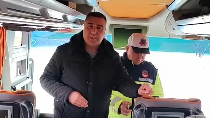 Kayseri-Ankara otobüs seferine yolcu gibi binen jandarmadan sessiz denetim!