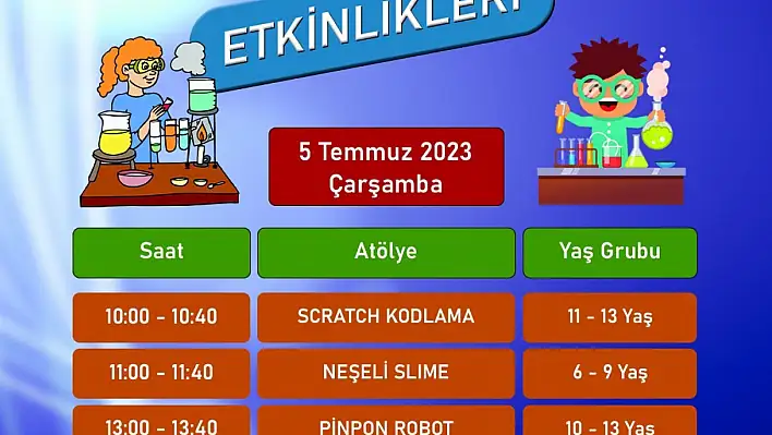 Bilim Merkezi'nde ücretsiz atölye çalışmaları kayıtları başladı