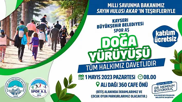 Büyükşehir'den doğa yürüyüşüne davet