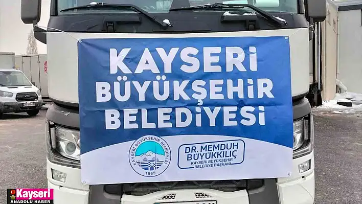 Kayseri Büyükşehir'in deprem bölgesine yardım turu sayısı 40'a ulaştı