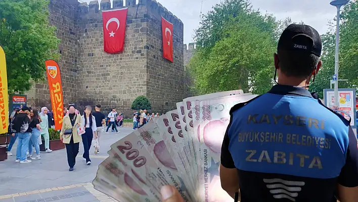 Kayseri Cumhuriyet Meydanı'nda yakalanan dilenci yürüyen ATM çıktı!