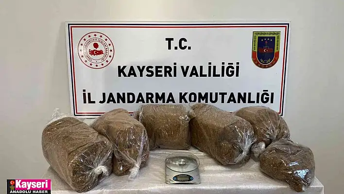 16 kilo kaçak tütün ele geçirildi