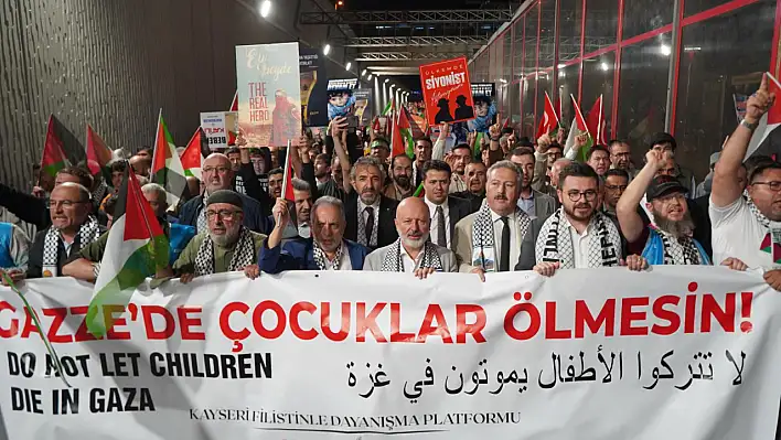 Kayseri'de binler Gazze için bir araya geldi!