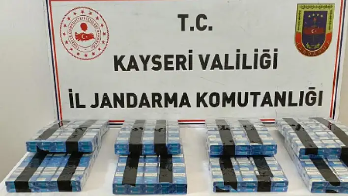 Kayseri'de bir çekiciden 400 paket kaçak sigara çıktı