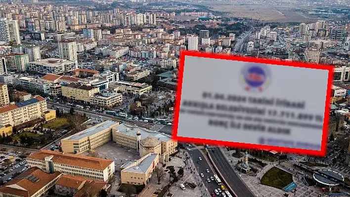 Kayseri'de dikkat çeken borç pankartı!