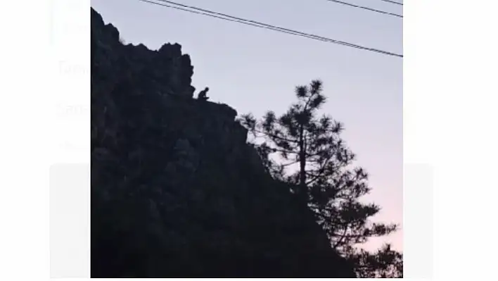 Kayseri'de dağa çıkan şahıs, 'atacağım kendimi' dedi, ekipler harekete geçti