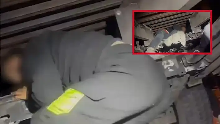 Kayseri'de durdurulan araçta gizli bölmede 2 düzensiz göçmen yakalandı