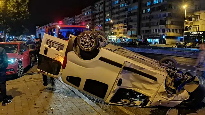 Kayseri'de feci kaza: Araç takla attı, ortalık karıştı! Yaralılar var