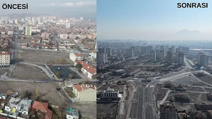 Kayseri'de kentsel dönüşümde öncesi ve sonrası