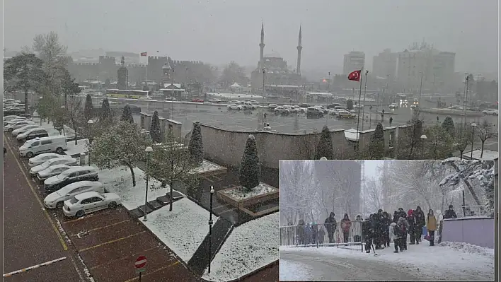 Kayseri'de lapa lapa kar yağıyor! 14 Nisan'da okullar tatil mi?