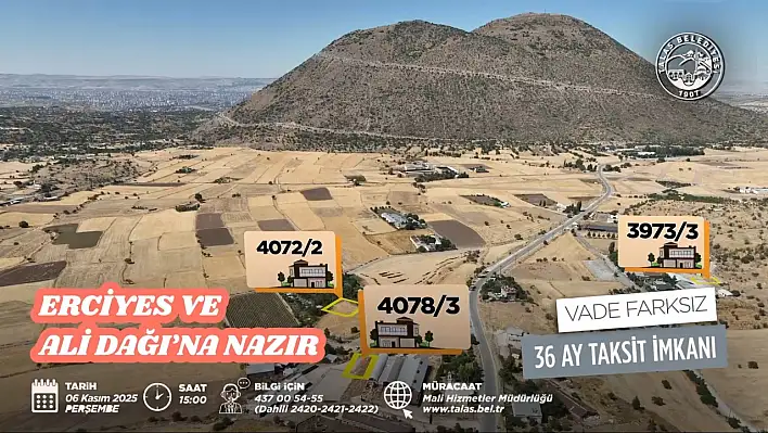 Kayseri'de Planlı Arsa Satışı Başlıyor