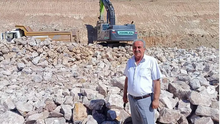 Kayseri'de Samsun yoluna istinat duvarı yapılıyor