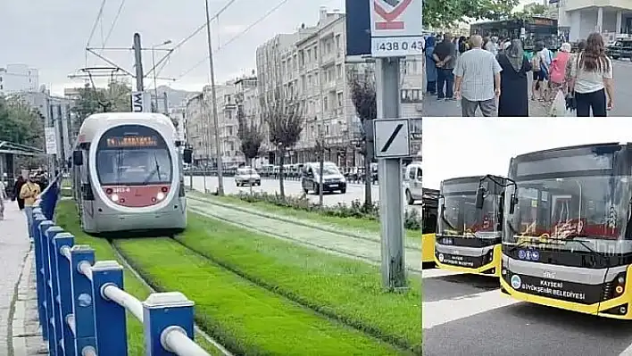 Kayseri'de toplu taşıma güzergah ve sefer saatlerinde değişiklik yapıldı!