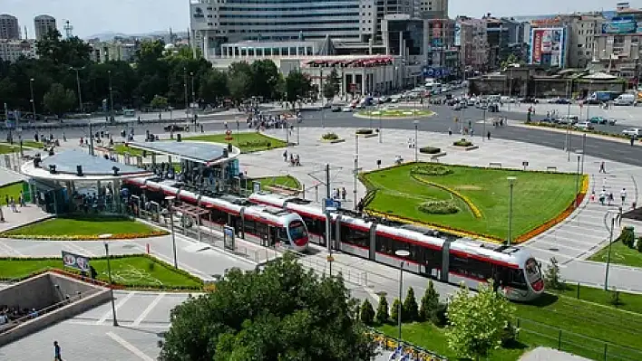 Kayseri'de tramvay durakları