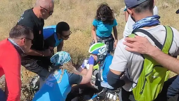 Kayseri'de yamaç paraşütü yaparken yaralanan turist kurtarıldı!