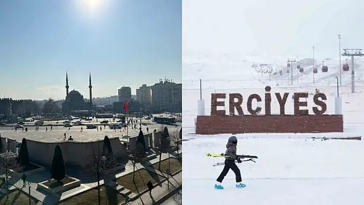 Kayseri'de yazdan kalma günler yaşanıyor: Erciyes'te kar kalınlığı ne durumda?