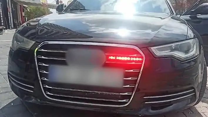 Kayseri'de yetkisiz çakar kullanan sürücüye rekor ceza!