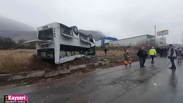 İşçi servisi takla attı: Çok sayıda yaralı var