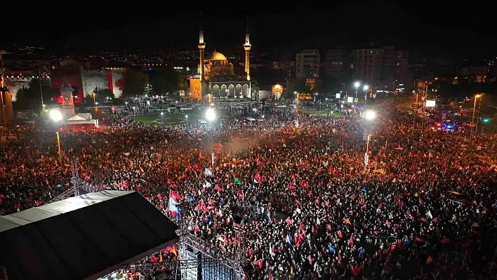 Erdoğan coşkusu havadan görüntülendi