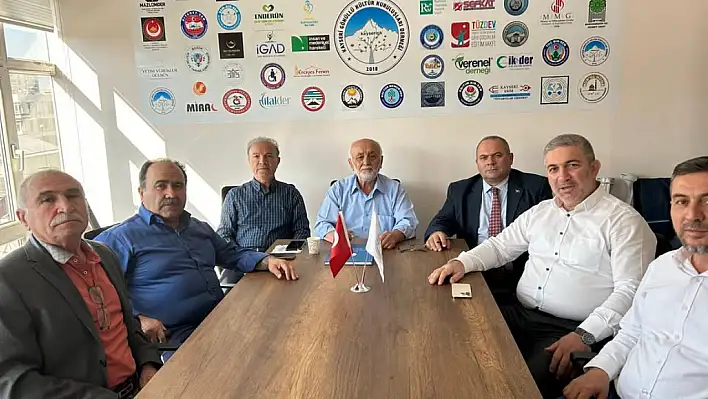 Kayseri Gönüllü Kültür Kuruluşları'ndan Vali Çiçek'e destek!