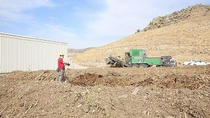 199 ton bitkisel atık, gübre oluyor