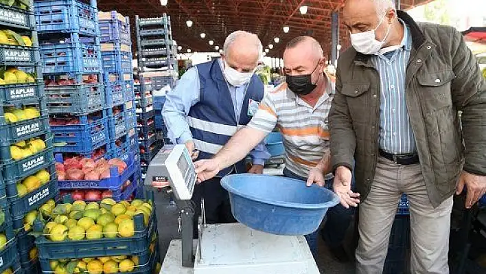 Melikgazi Zabıtasından esnafa ölçü ve tartı aletleri denetimi