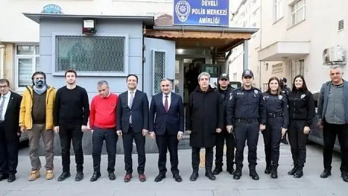 Develi protokolü güvenlik güçlerini ziyaret etti