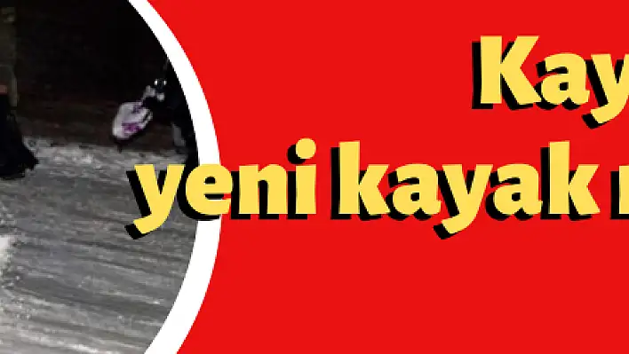 Talas Kayak Merkezi 'nde leğen ve tahtayla kayak keyfi