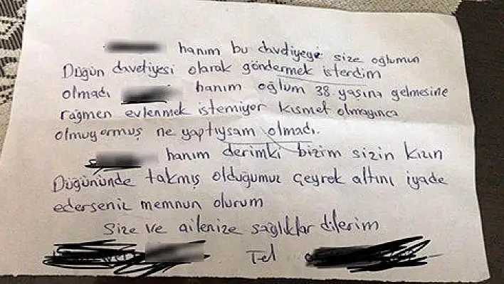 Oğlu evlenmeyince altını geri istedi