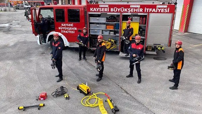 Kayseri itfaiyesine dünya standartlarında ekipman desteği