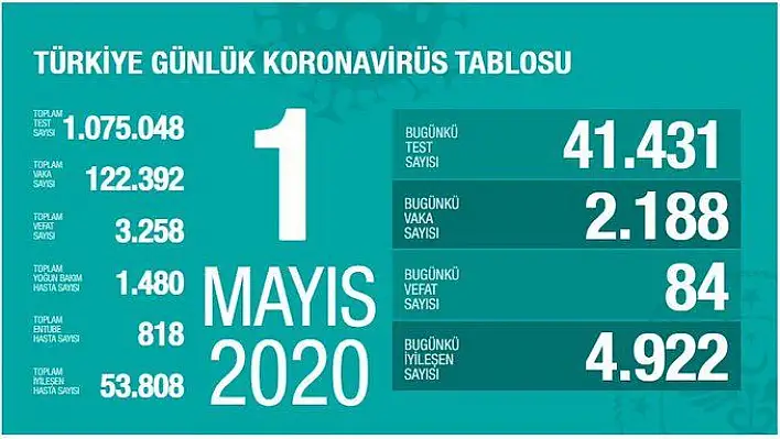 Son 24 saatte iyileşenler, yeni tanı konan hastaların 2,25 katı