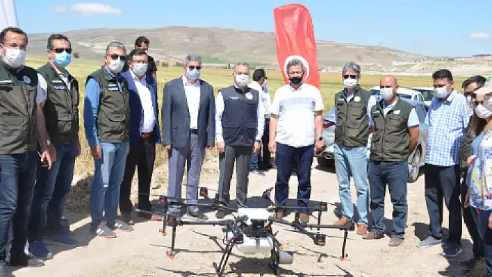 Kayseri'de süne ile mücadelede 'drone' kullanıldı