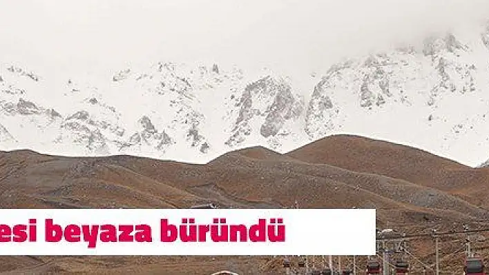 Erciyes'in zirvesi beyaza büründü