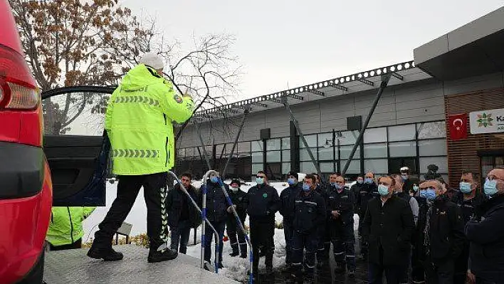 Kayseri Şeker personeline trafik eğitimi