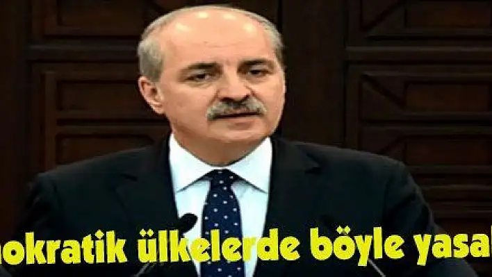 Kurtulmuş: 'Demokratik ülkelerde böyle yasaklamalar olmaz'