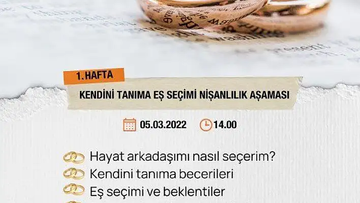 Büyükşehir'in 'Mutlu Evlilik Akademisi' başlıyor