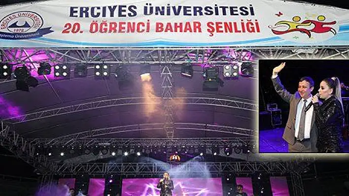 ERÜ'de Öğrenci Bahar Şenlikleri Kapsamında Ünlü Sanatçı Merve Özbey Konser Verdi