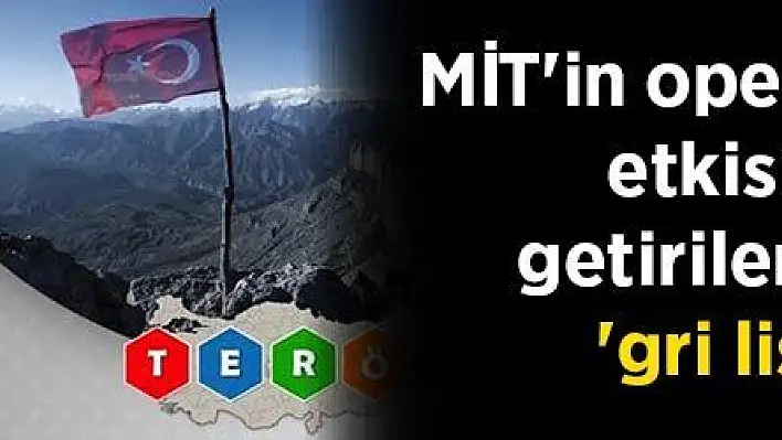 MİT'in operasyonunda etkisiz hale getirilen terörist 'gri liste'den