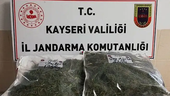 Kayseri'de 4 kilo 200 gram esrar ele geçirildi