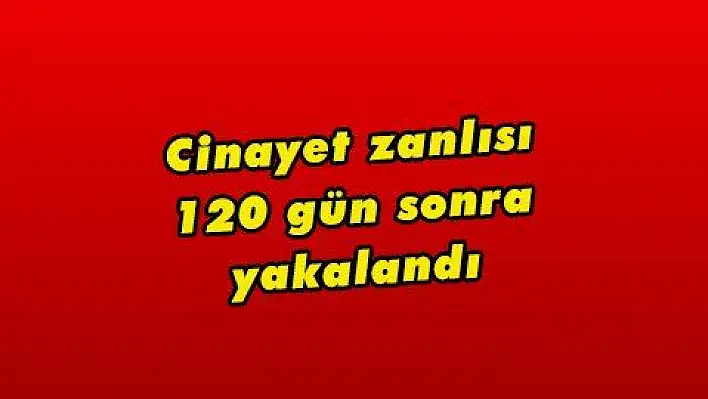 Cinayet zanlısı 120 gün sonra yakalandı 