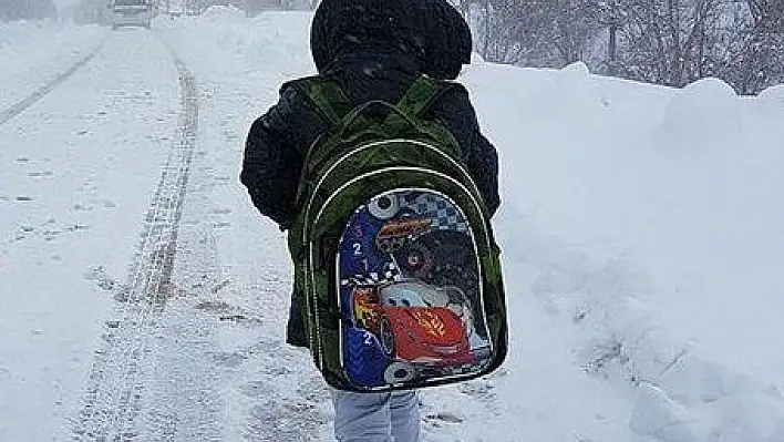 Pınarbaşı ilçesinde eğitime kar engeli