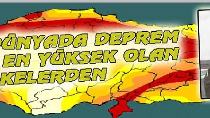 TÜRKİYE DÜNYADA DEPREM TEHLİKESİ EN YÜKSEK OLAN ÜLKELERDEN