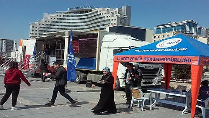 AFAD DEPREM TIRI'NA İLGİ YOĞUN OLDU