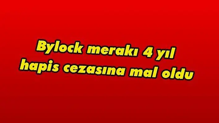 Bylock merakı 4 yıl hapis cezasına mal oldu