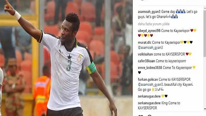 Asamoah Gyan, Kayserispor'u beğendi