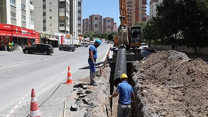 KASKİ, yağmur suyu hattı imalatına hız verdi