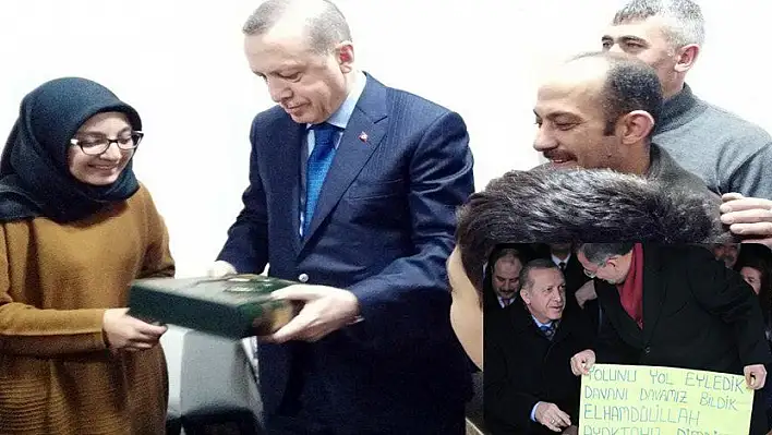 Cumhurbaşkanı Erdoğan pankart açan genç kızın evini ziyaret etti