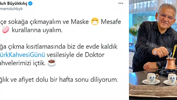 Büyükkılıç'tan Dünya Türk Kahvesi günü paylaşımı...