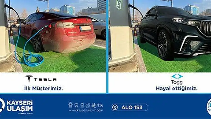 Kayseri Ulaşım A.Ş.'den elektrikli araçlar için şarj ünitesi